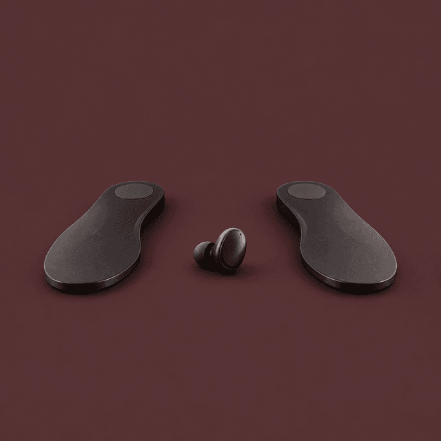 Editorial illustration accompanying One Earbud Carries the Pose