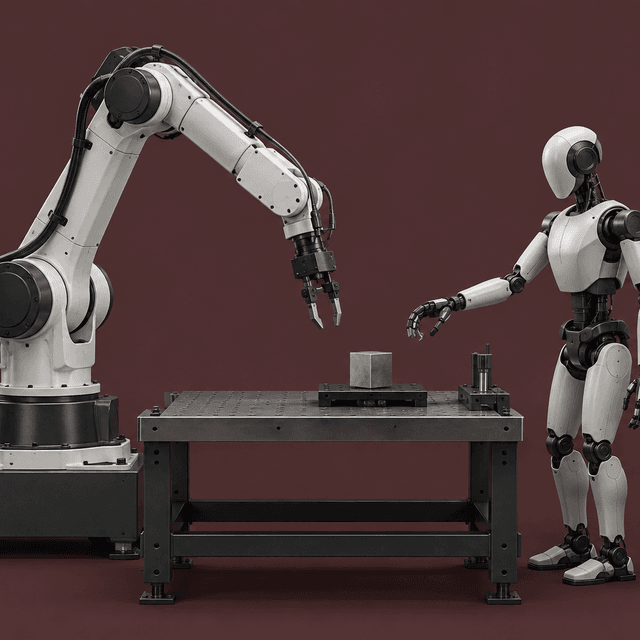 Editorial illustration accompanying The Robot Rewrites the Setup