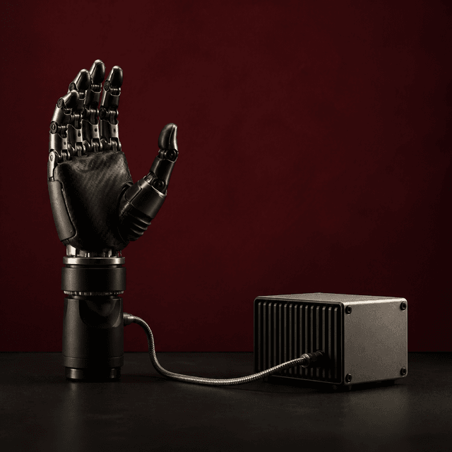 Editorial illustration accompanying The hand reaches the edge