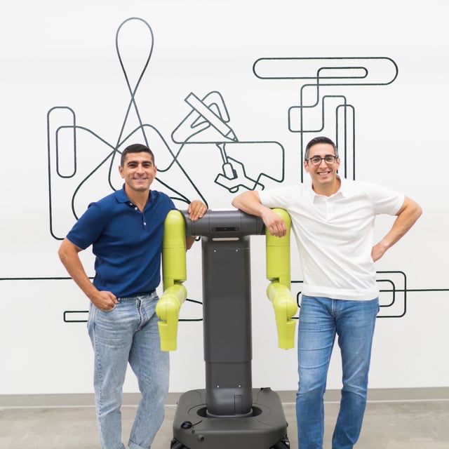 Editorial illustration accompanying The Factory Feeds the Robot
